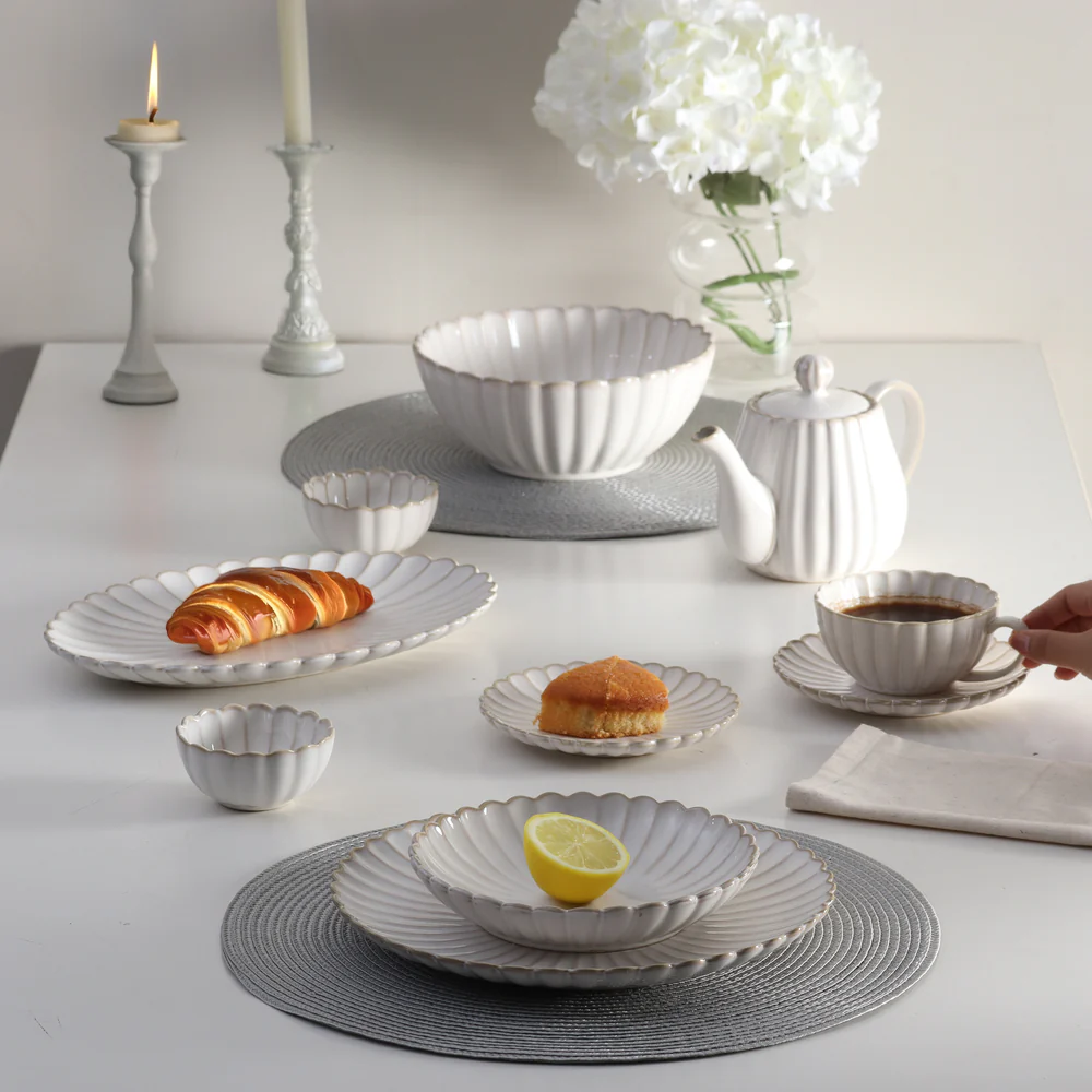 Scallop Small Bowls, Set of 2 - Ivory