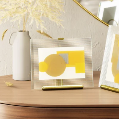 Flute Photo Frame Medium – Brass