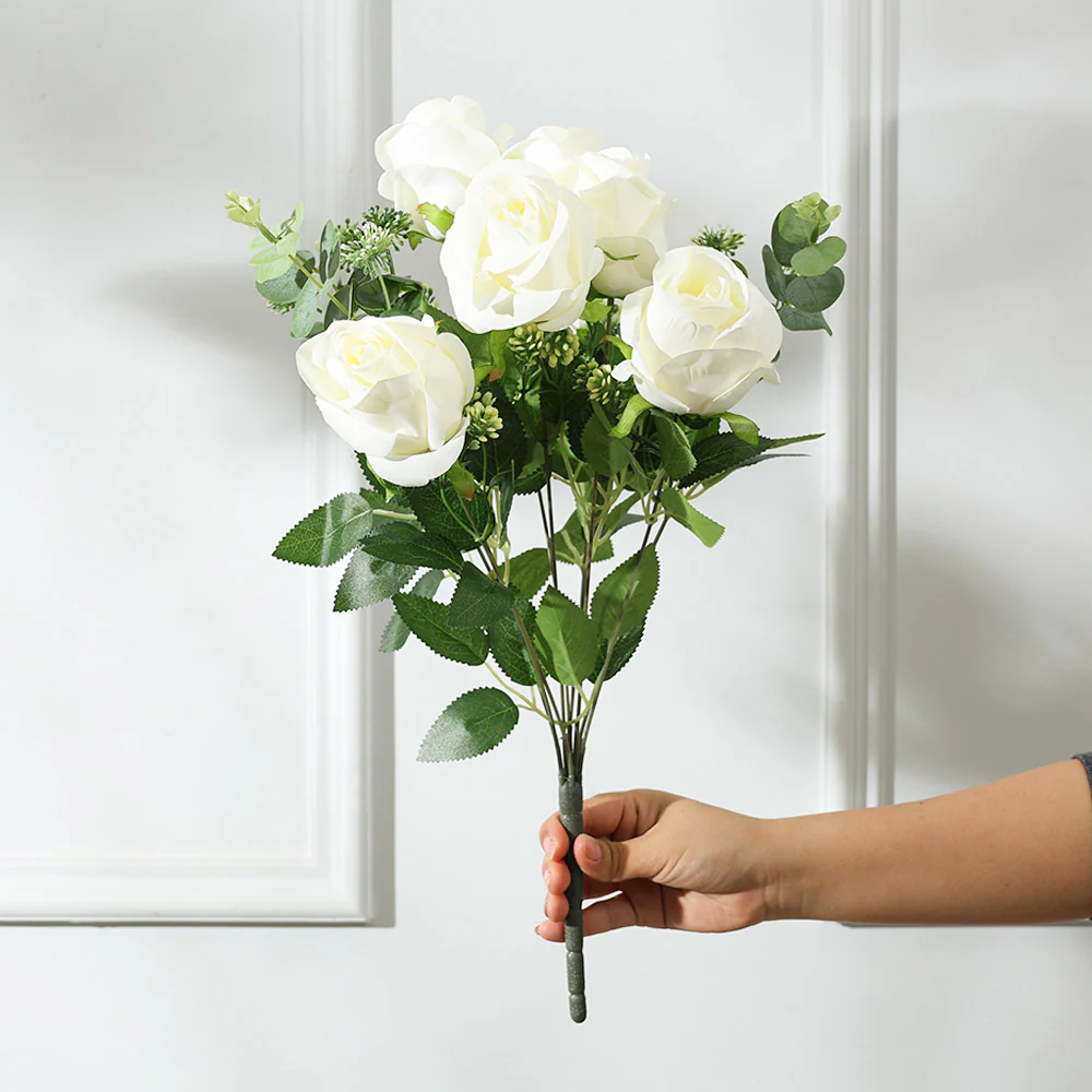 Merlin Roses Faux Stem - White