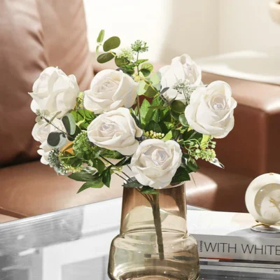 Merlin Roses Faux Stem – White