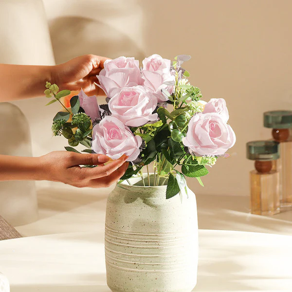 Merlin Roses Faux Stem - Light Pink