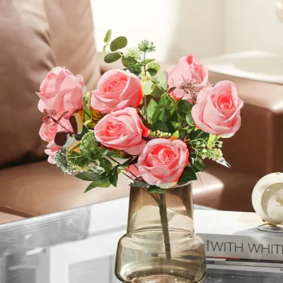 Merlin Roses Faux Stem – Shaded Pink