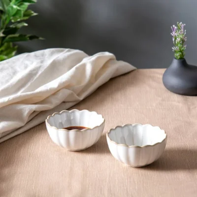 Scallop Small Bowls, Set of 2 – Ivory