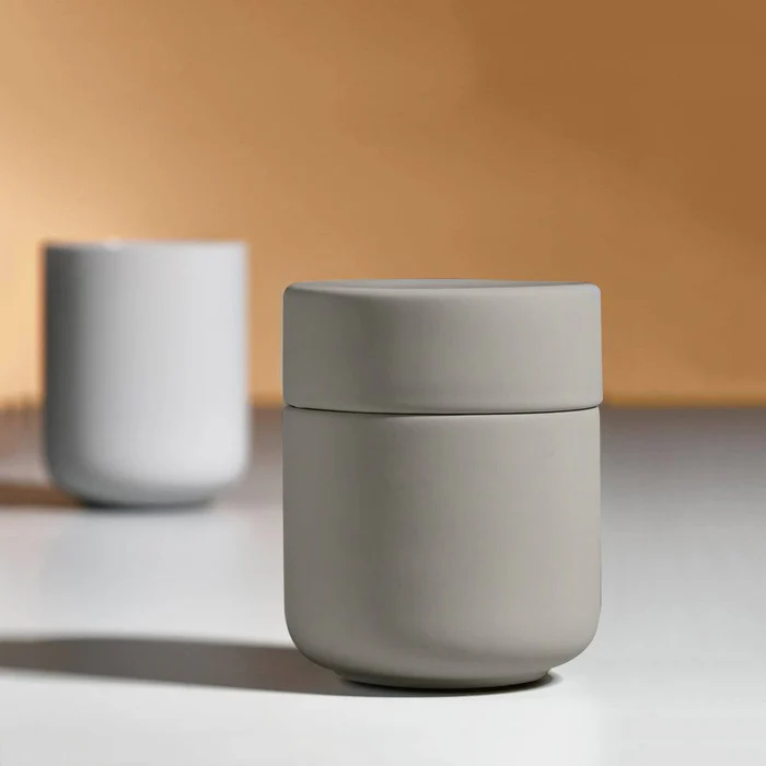 Ume Jar with Lid - Taupe